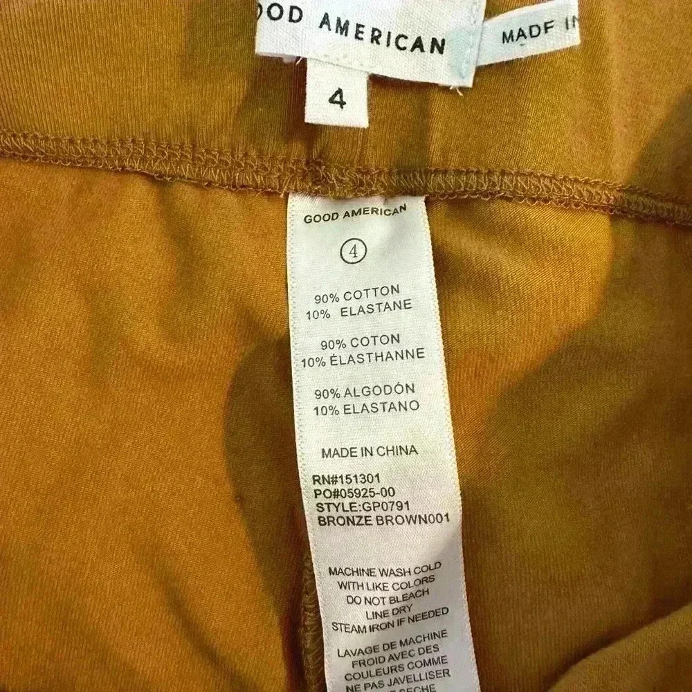 Good American NWT Bronze Brown High Rise Leggings Athleisure Lounge Pants Sz 4 - Picture 6 of 6